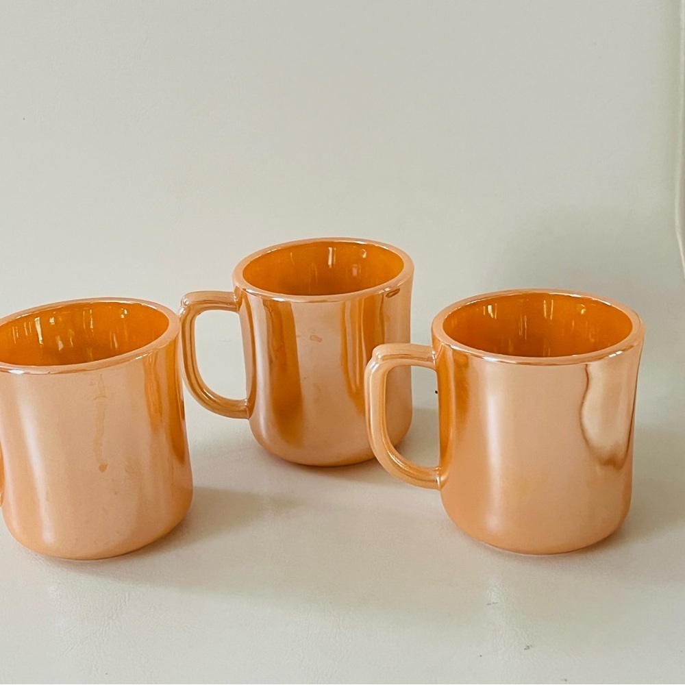 Fire King Orange Mugs Set of 3 - Picture 12 of 13